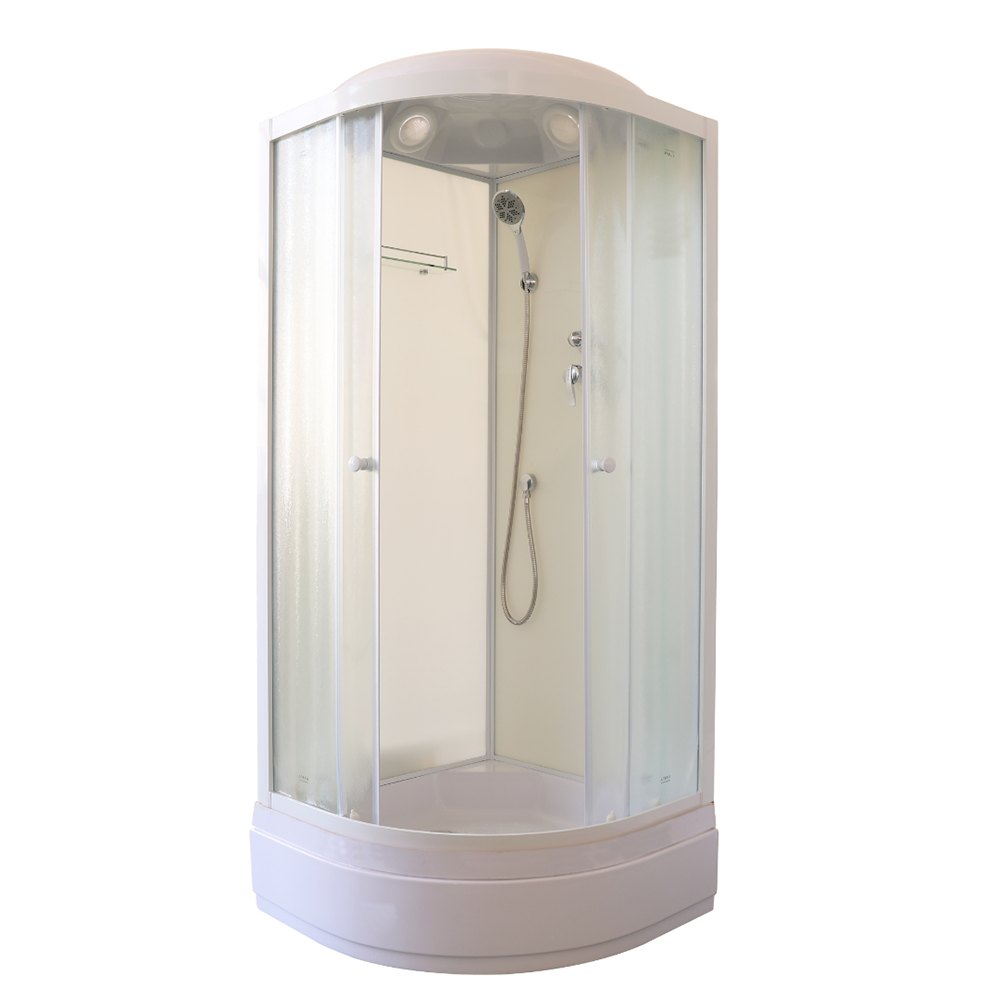 Душевая кабина Parly Bianco BM86 85x85, стекло матовое, профиль белый