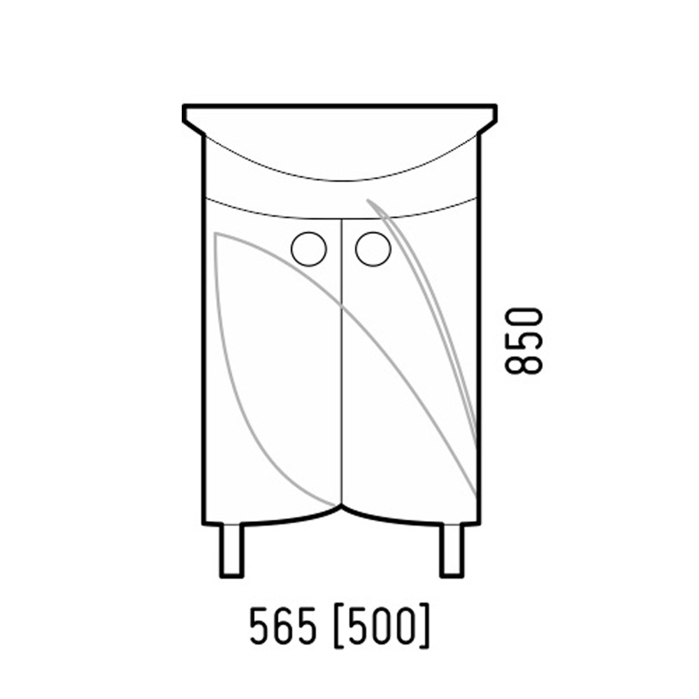 Мебель для ванной Corozo Ультра Флора 55, цвет белый