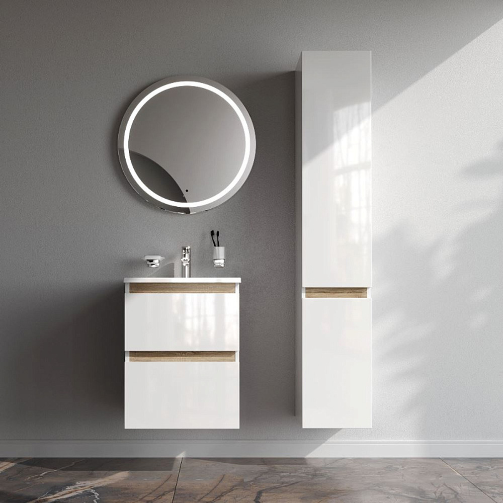 Мебель для ванной AM.PM X-Joy 50 подвесная, цвет белый глянец/дерево