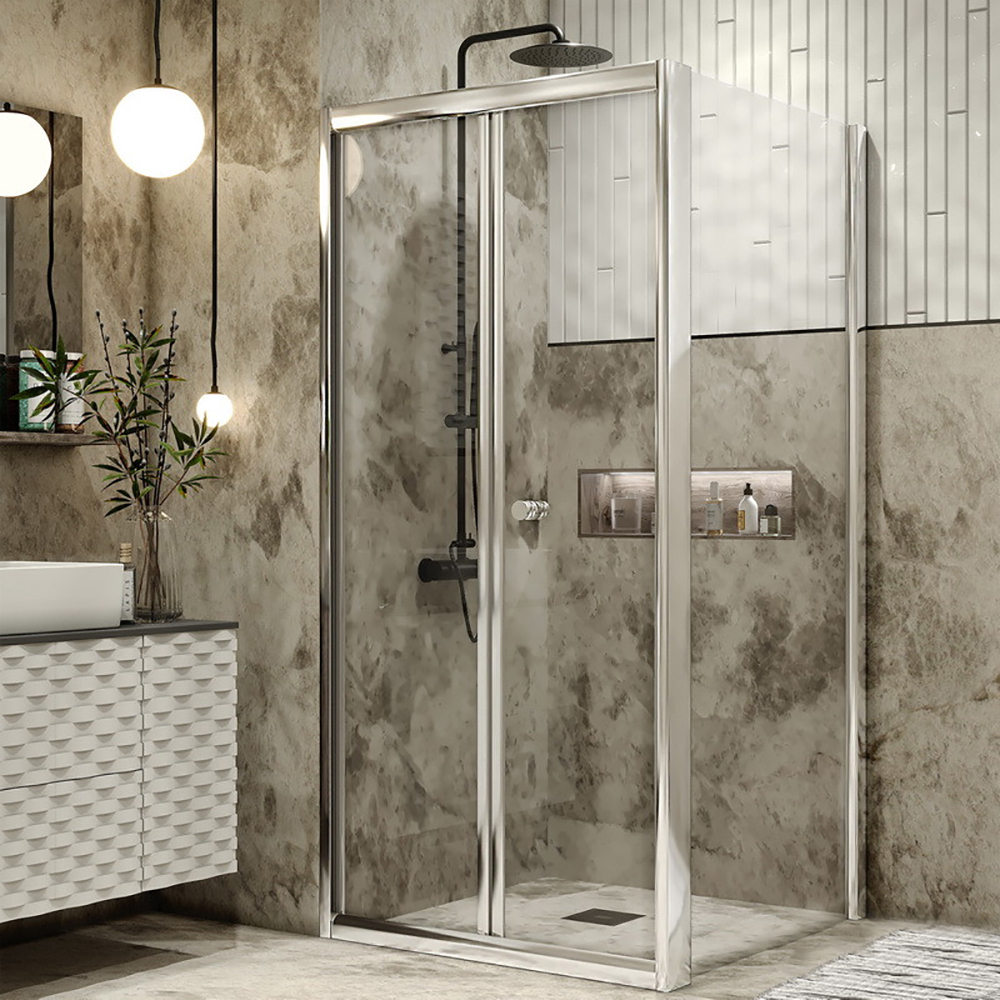 Душевой уголок Grossman Alba 2 GR-8080 80x80, стекло прозрачное, профиль хром