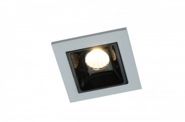 Точечный светильник Arte Lamp Grill A3153PL-1BK, арматура белая / черная, 5х5 см