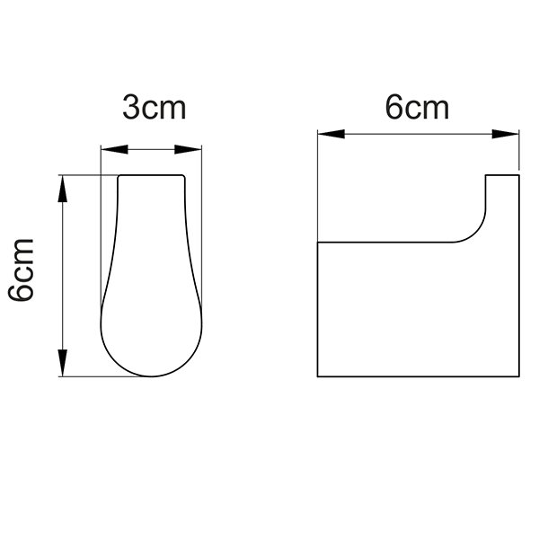 Крючок WasserKRAFT Glan K-5123, цвет черный