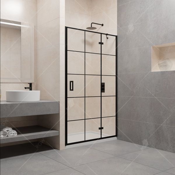 Душевая дверь RGW Passage PA-07B R 100x195, правая, стекло прозрачное, профиль черный