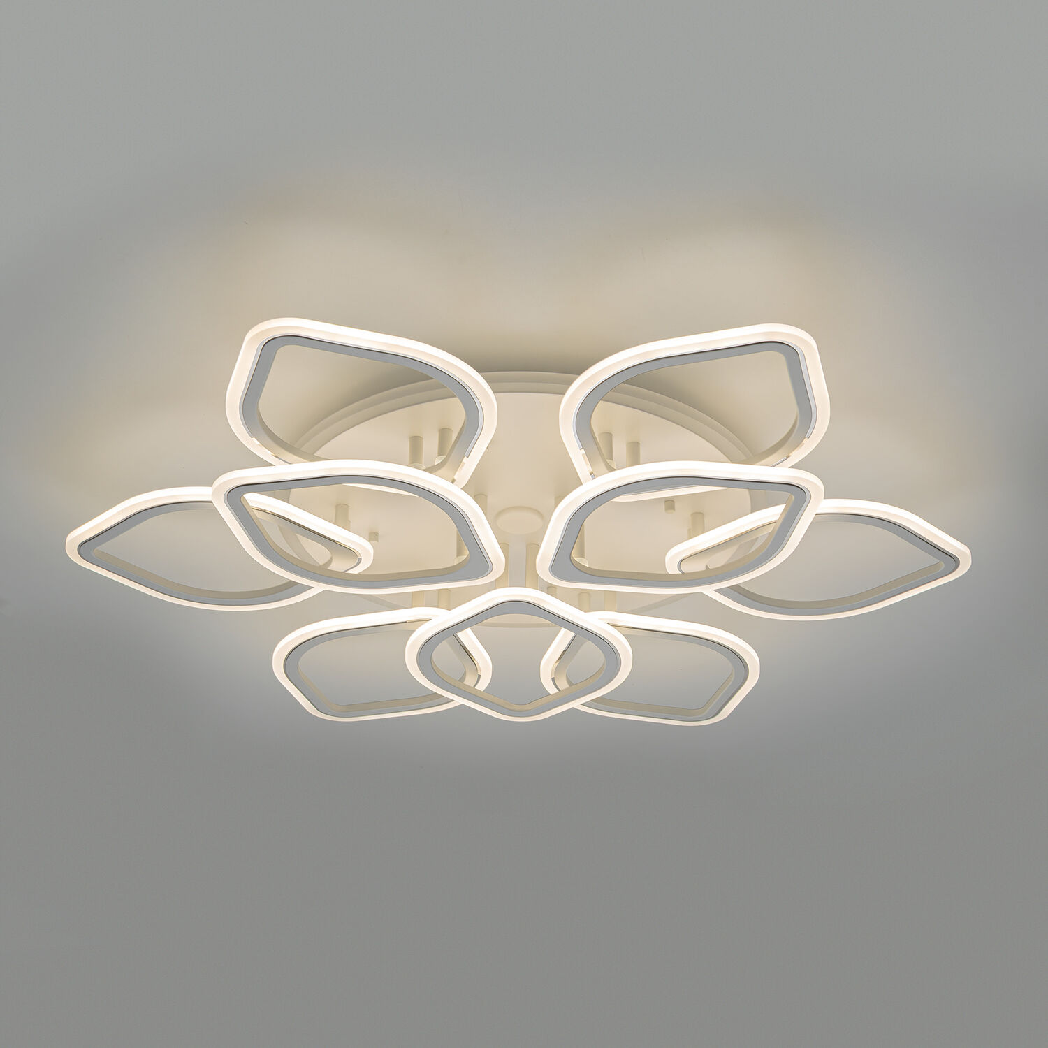 Потолочная люстра Citilux Ромби Смарт CL236A190E, арматура белая, плафоны металл / полимер белый - фото 1