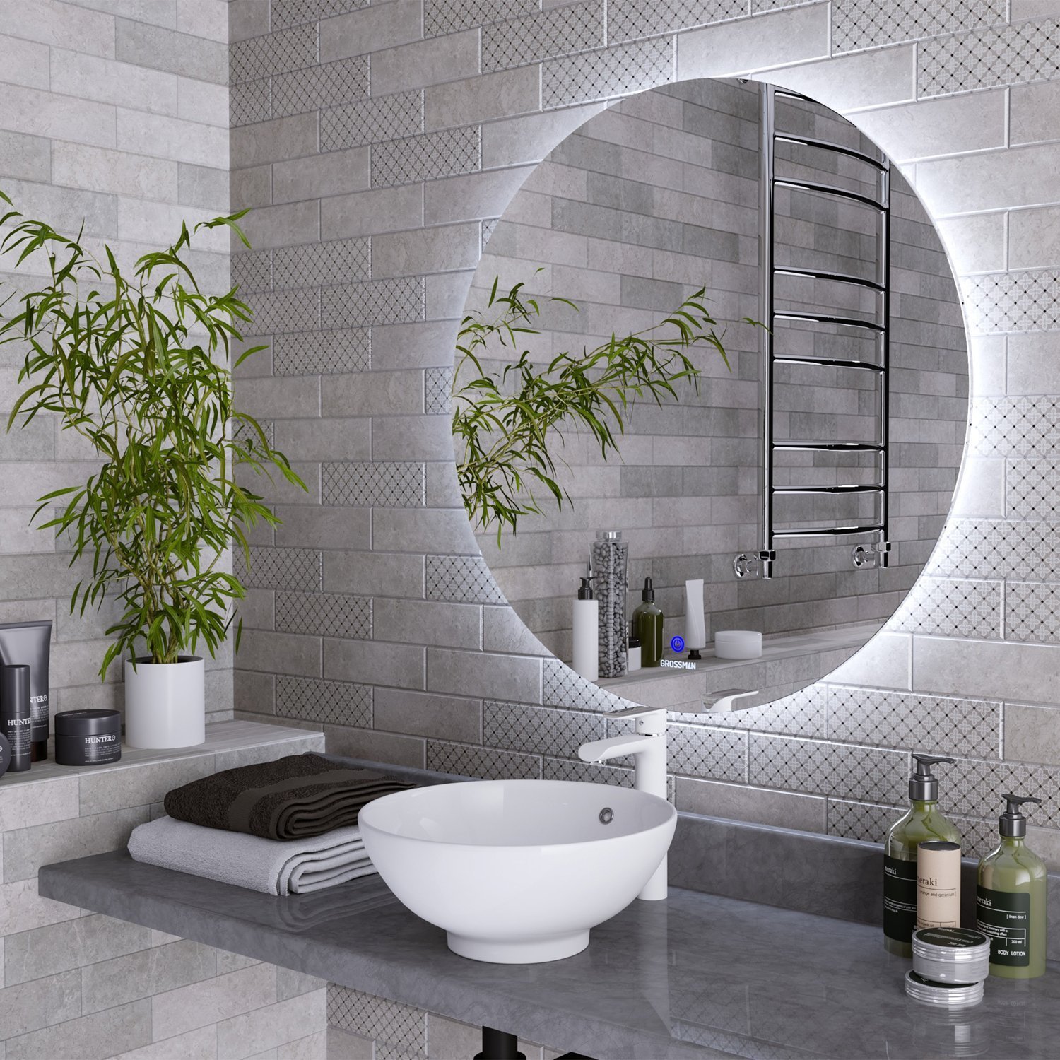 Зеркало Grossman Cosmo Promo 70x70, с подсветкой и диммером - фото 1