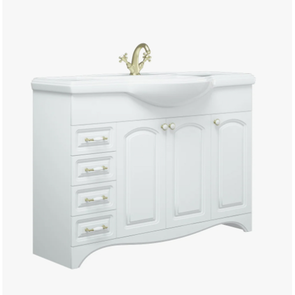 Тумба под раковину Corozo Классика 120, цвет белый - фото 1