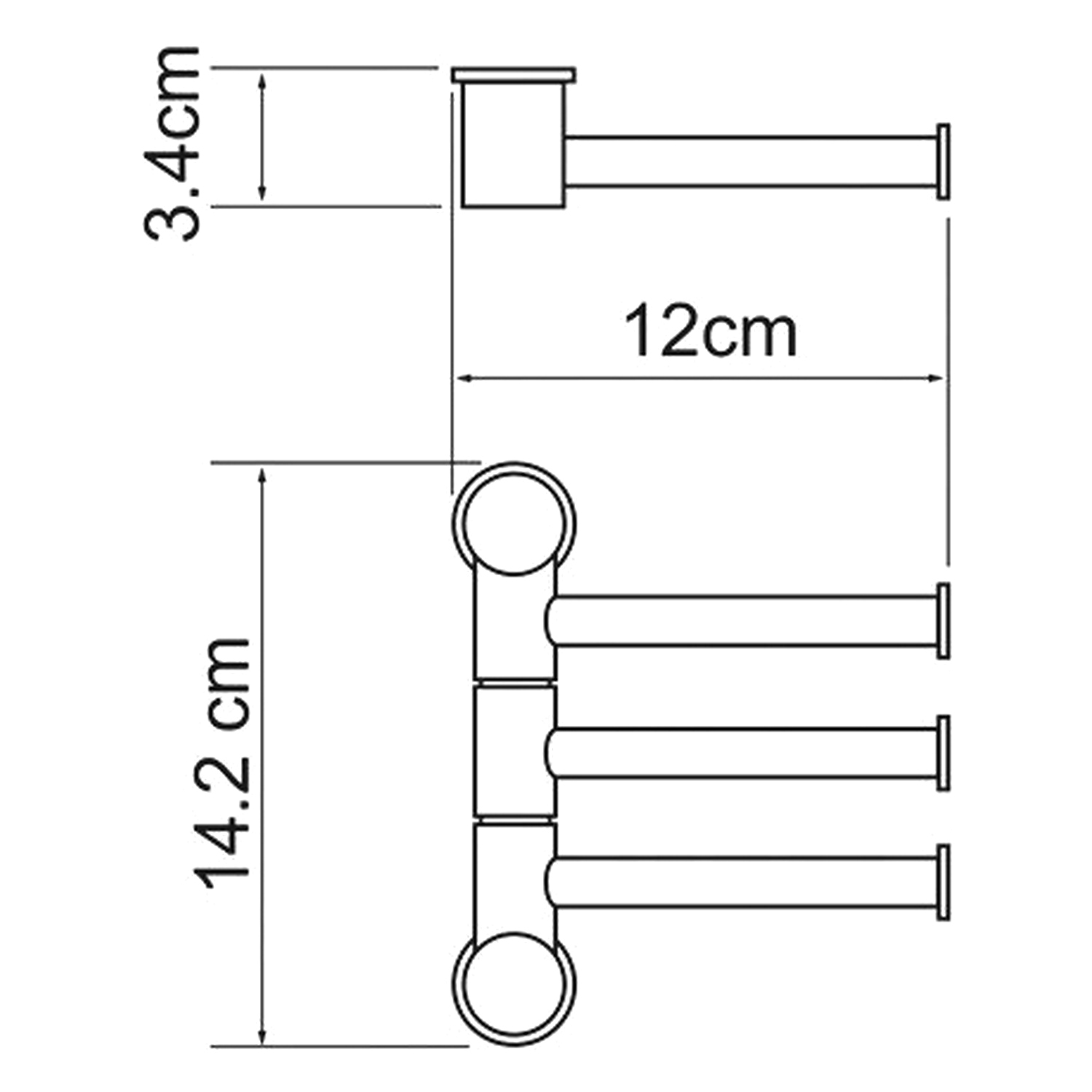 Полотенцедержатель WasserKRAFT K-1053 White, 12 см, цвет белый - фото 1