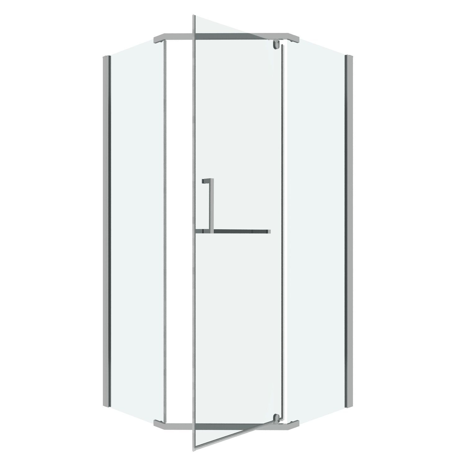 Душевой уголок Grossman Pragma 302.K33.03.1010.10.00 100х100, стекло прозрачное, профиль хром