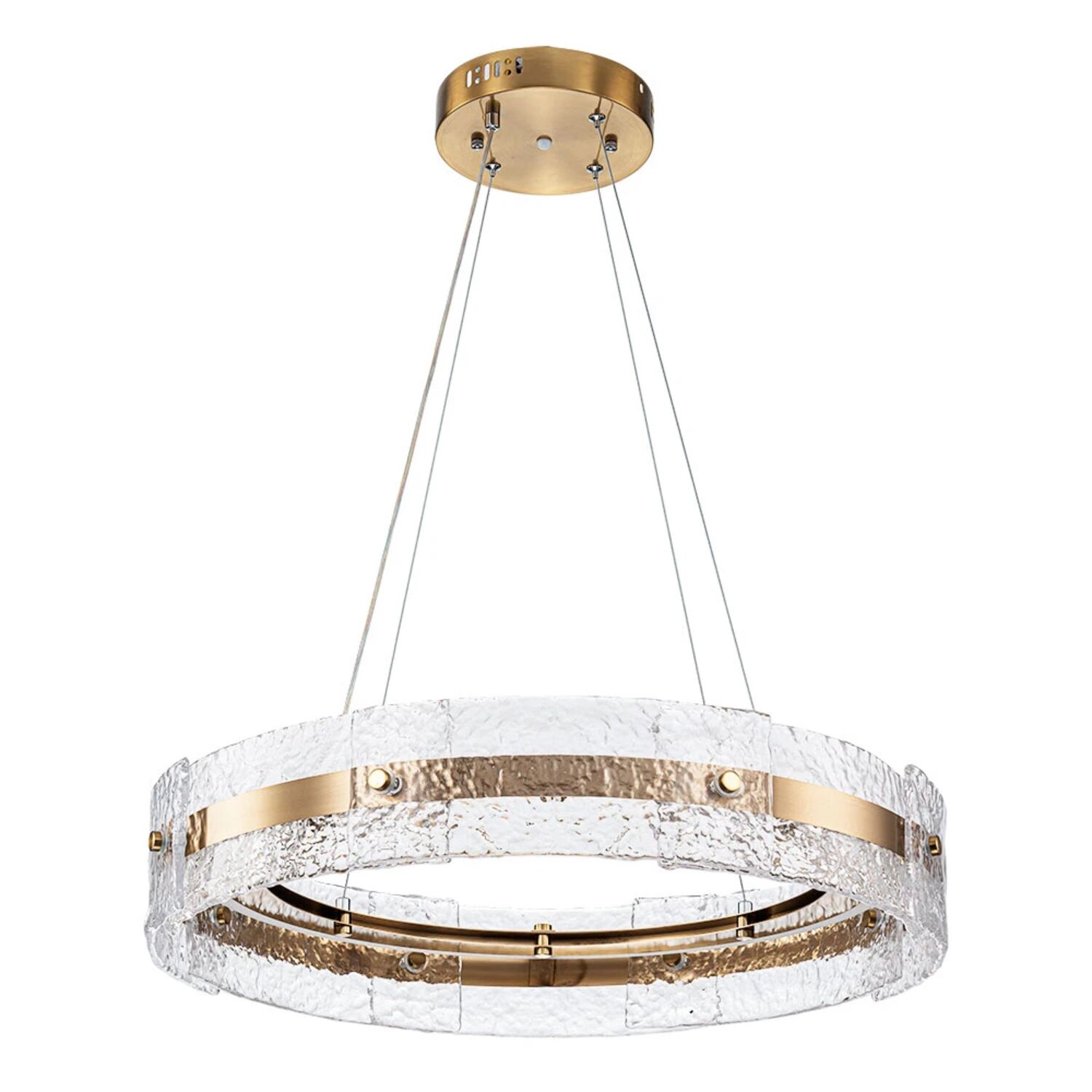 Подвесная люстра Arte Lamp Purity A2540SP-45PB, арматура латунь, плафон стекло прозрачное