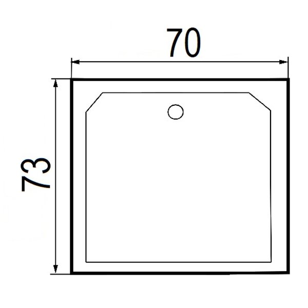 Поддон для душа Wemor 70/73 S 70x73, ABS-пластик, цвет белый - фото 1