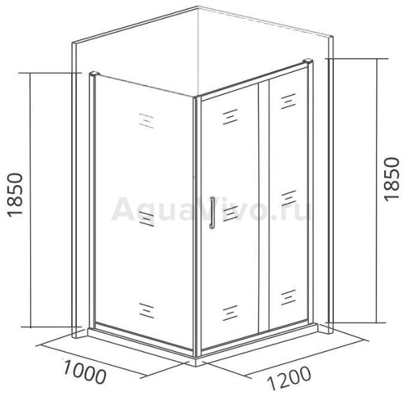 Душевой уголок Good Door Jazze WTW+SP-B-BR 120x100, стекло тонированное, профиль бронза - фото 1