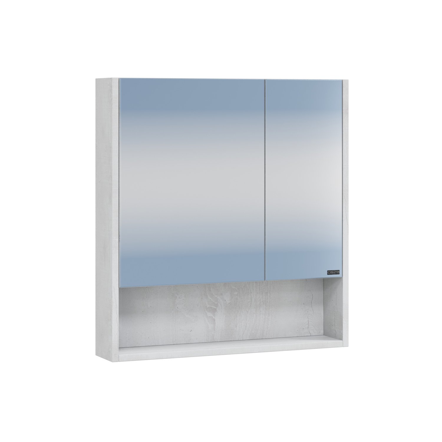 Мебель для ванной Санта Мира 60, цвет черное дерево / светлое дерево