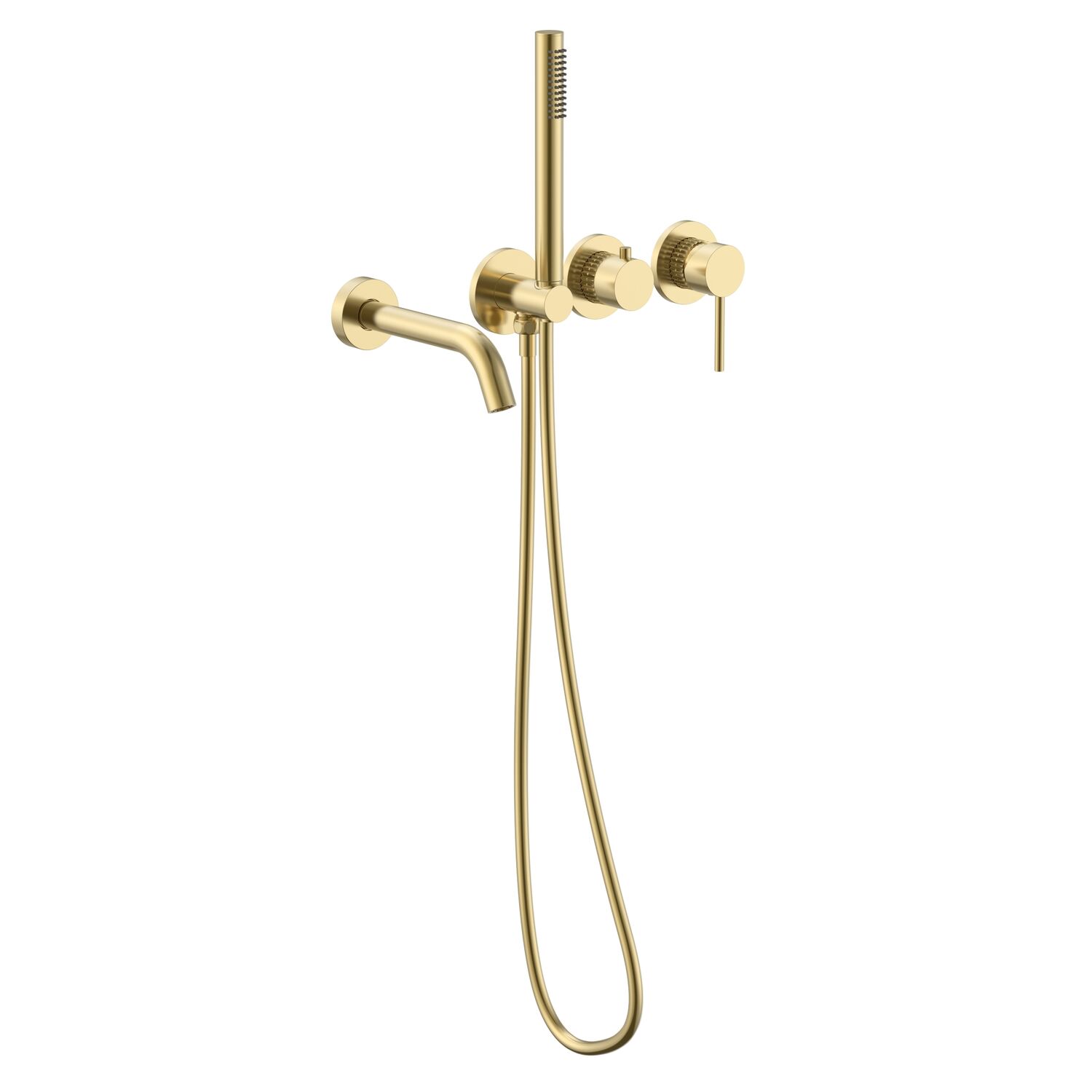 Смеситель Vincea Groove VBTW-4G1BG для ванны с душем, встраиваемый, цвет брашированное золото