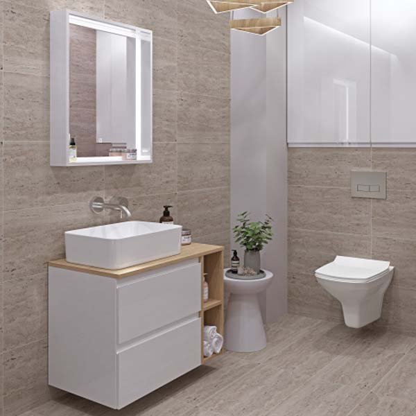 Мебель для ванной Cersanit Moduo 80, со столешницей, цвет белый / дуб