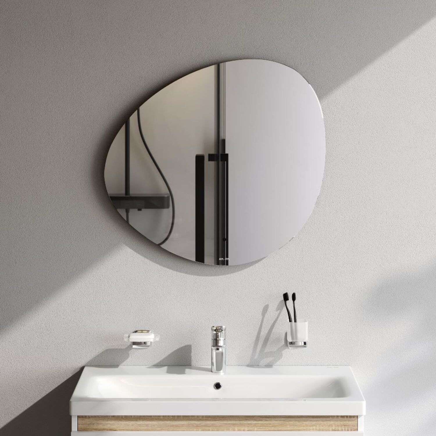 Зеркало AM.PM X-Joy 68x63, с подсветкой, с диммером - фото 1