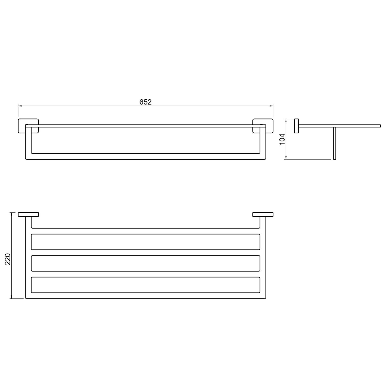 Полка Акватек Либра AQ4315CR, цвет хром