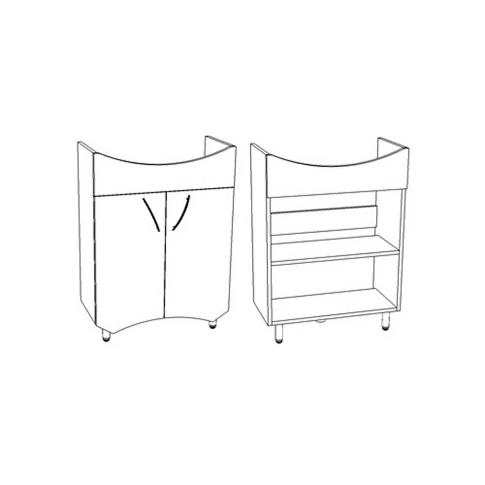 Тумба под раковину Corozo Кентис 60, цвет белый - фото 1