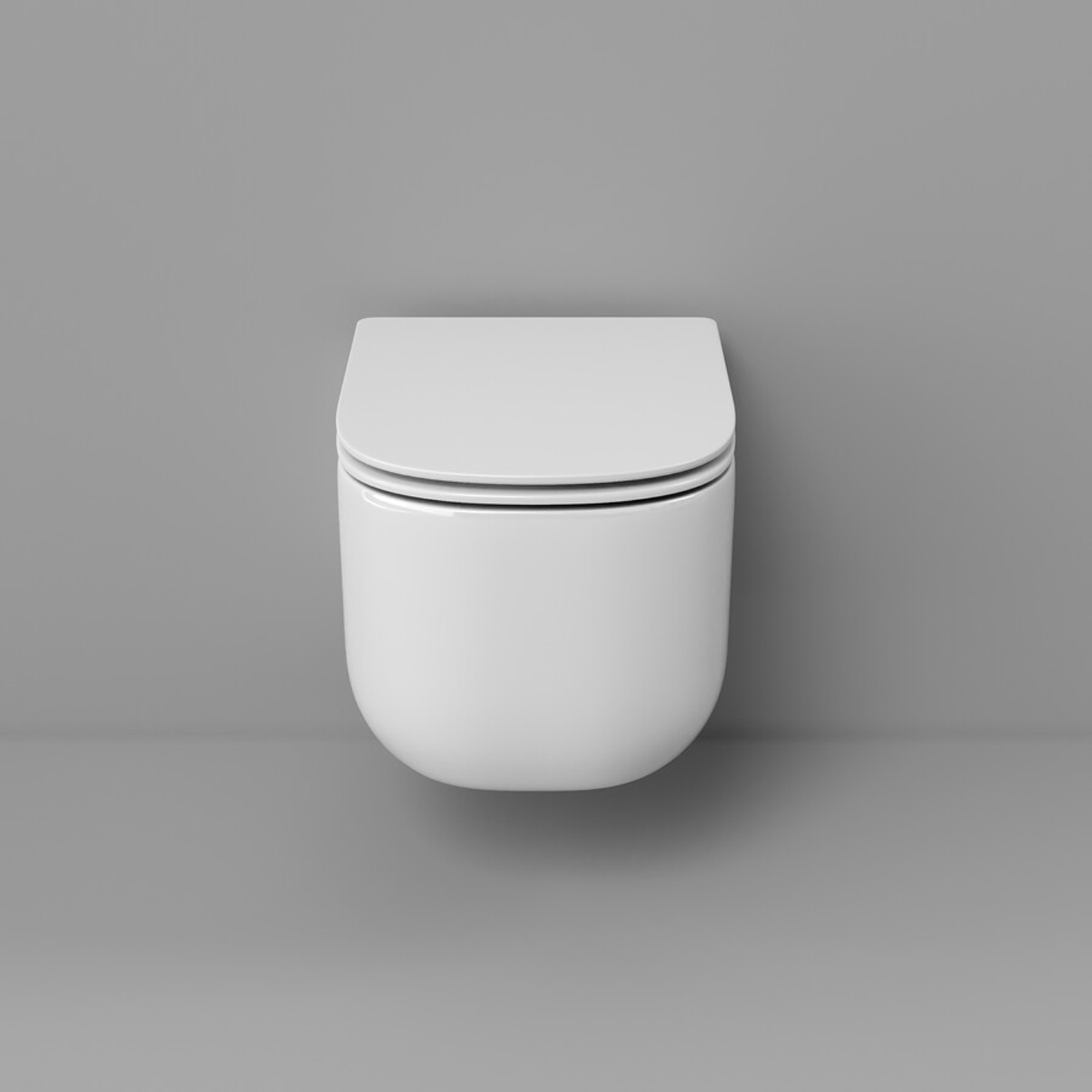 Унитаз Grossman Thin Rim GR-5605 SQ подвесной, с сиденьем микролифт, цвет белый глянцевый - фото 1