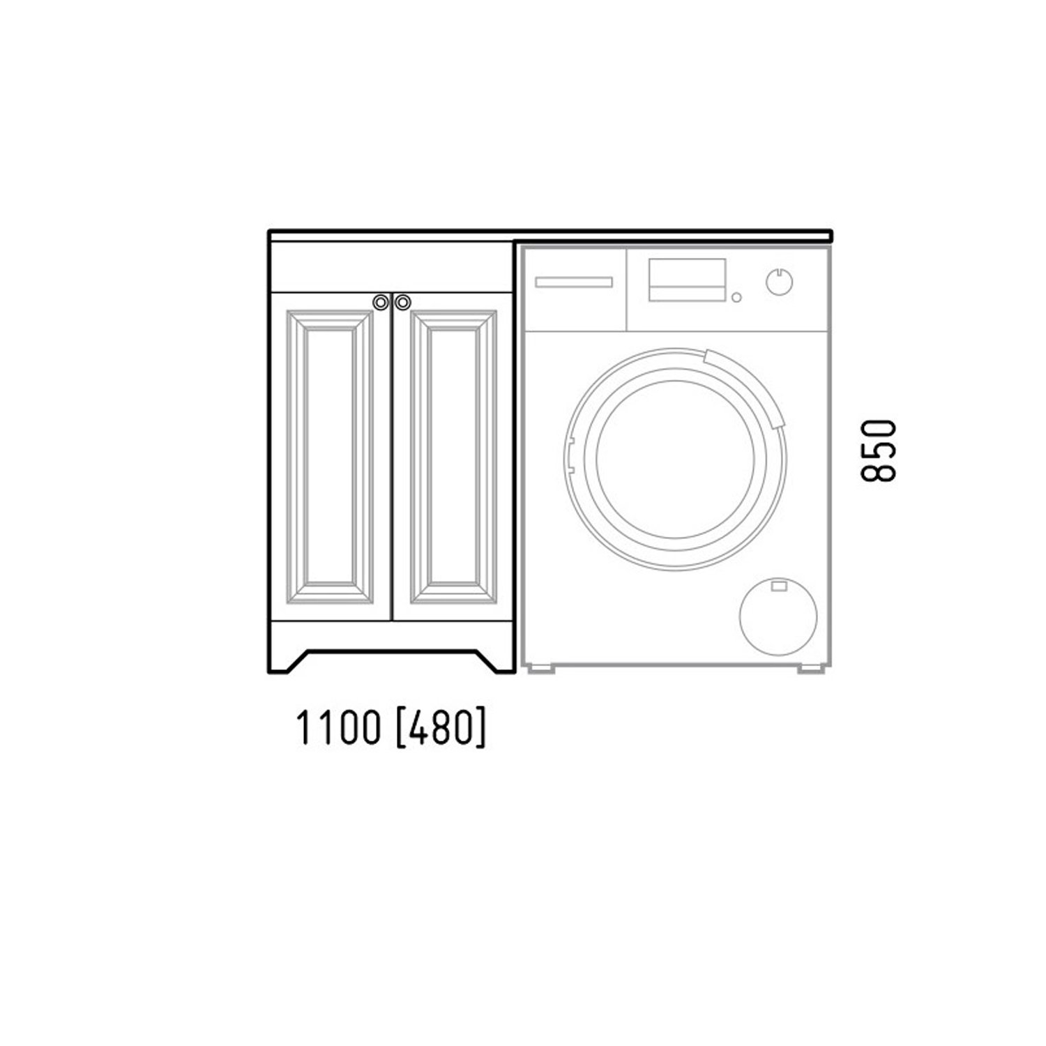 Тумба под раковину Corozo Леон 50, напольная, цвет белый - фото 1