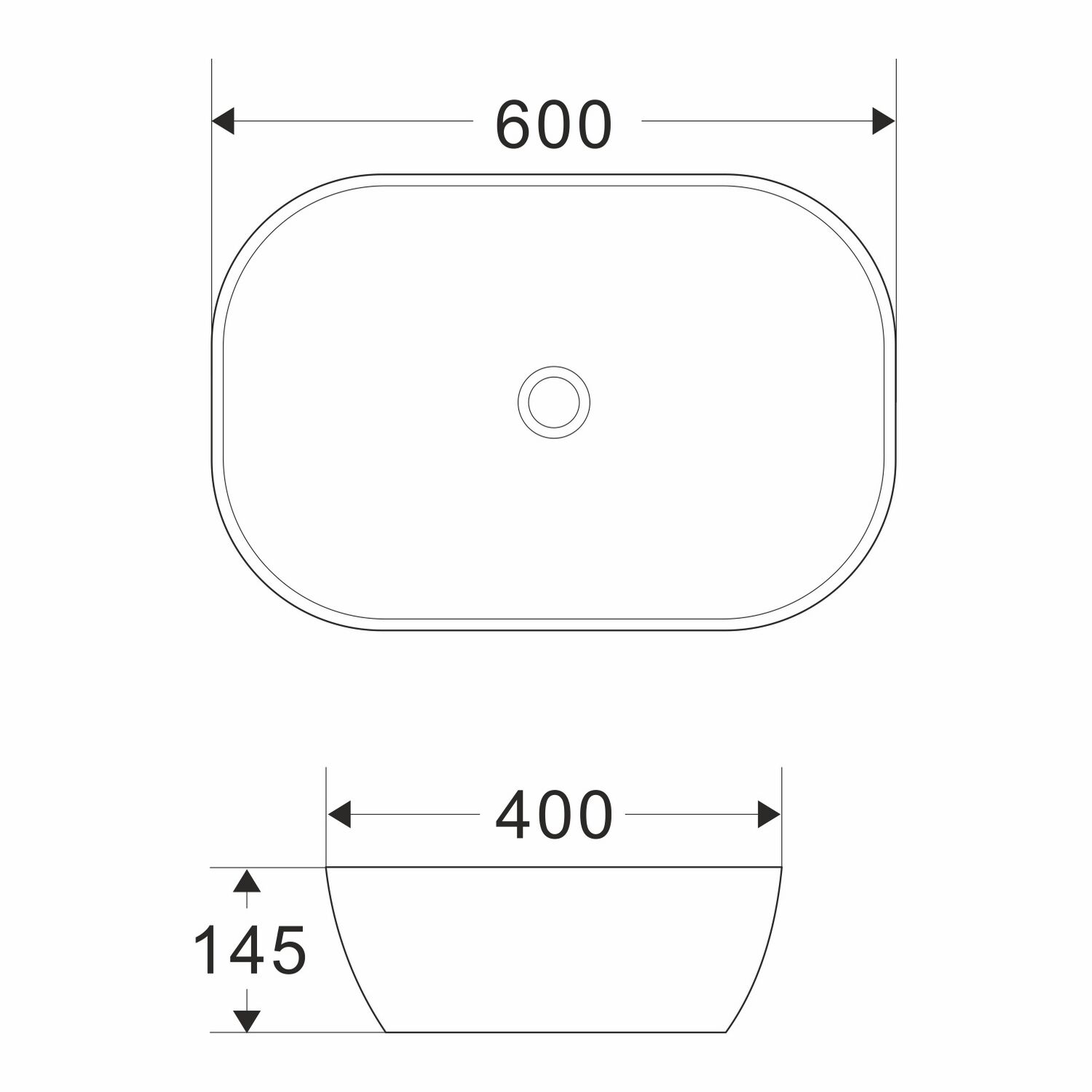 Раковина Mixline Wave Slim 60x40 накладная, цвет белый - фото 1