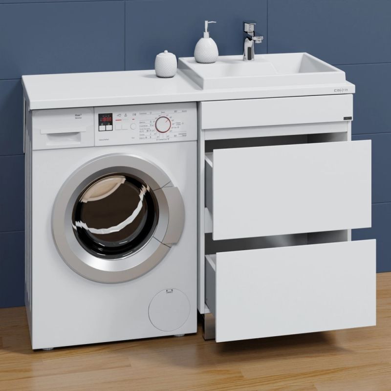 Тумба под раковину Санта Марс 59 напольная, с ящиками, цвет белый - фото 1