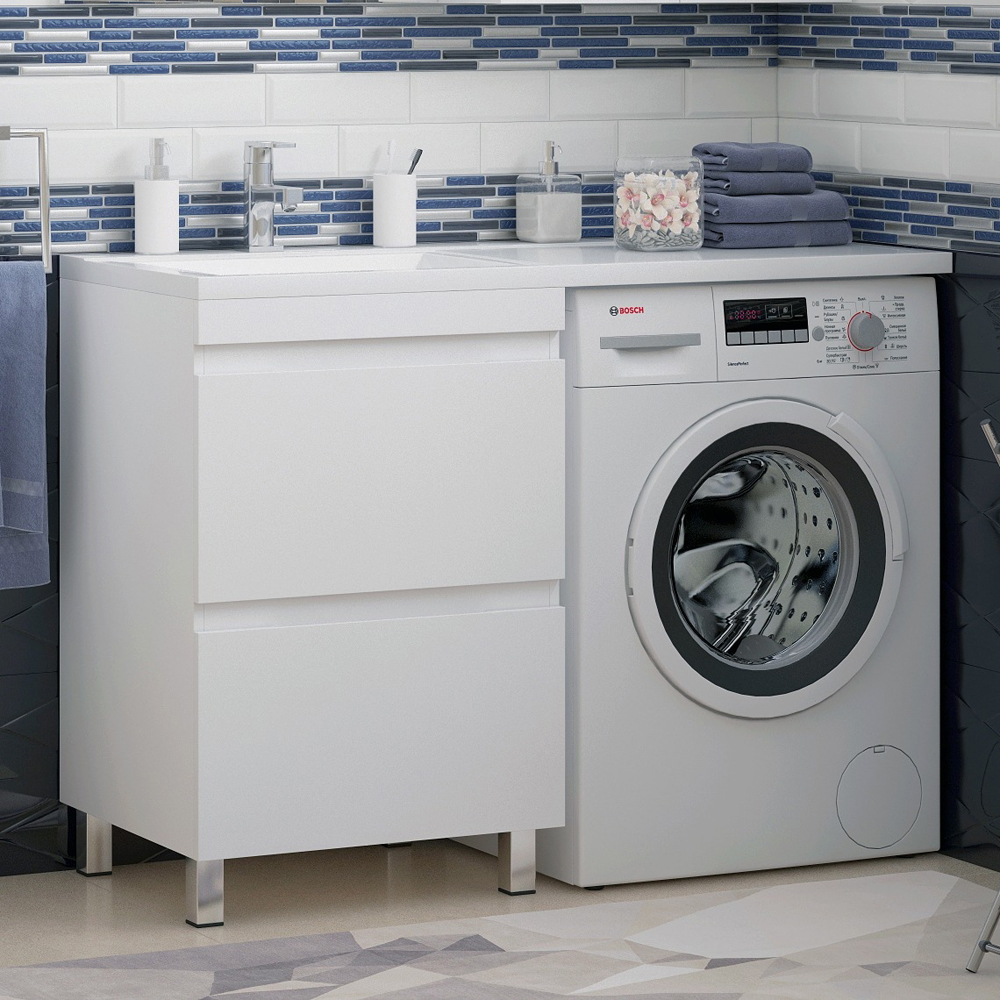 Тумба под раковину Corozo Альтаир 56, напольная, цвет белый