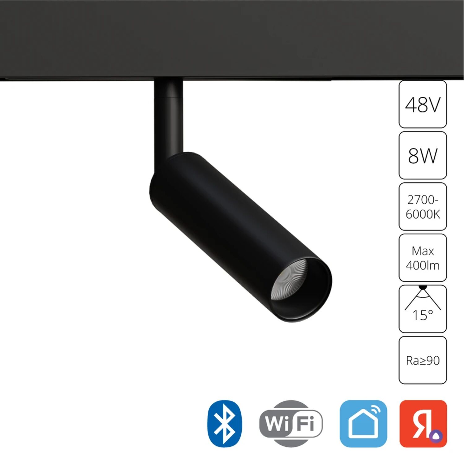 Магнитный трековый светильник Arte Lamp Linea A4690PL-1BK, арматура черная   