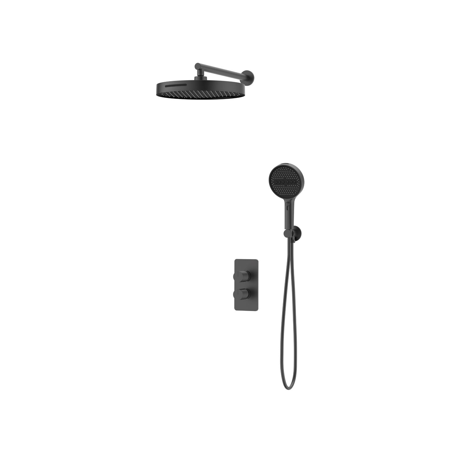 Душевой комплект Vincea Domus VSFW-5DM0GM, встраиваемый, цвет вороненая сталь