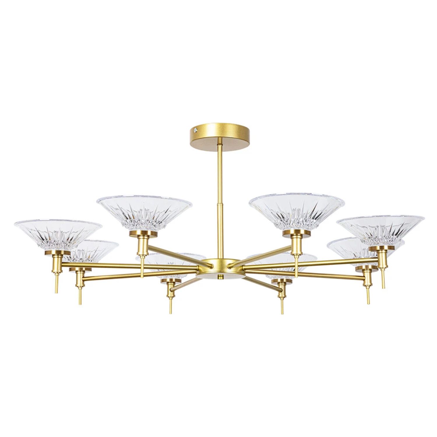 Подвесная люстра Arte Lamp Alessia A2076PL-8GO, арматура золото, плафон пластик прозрачный