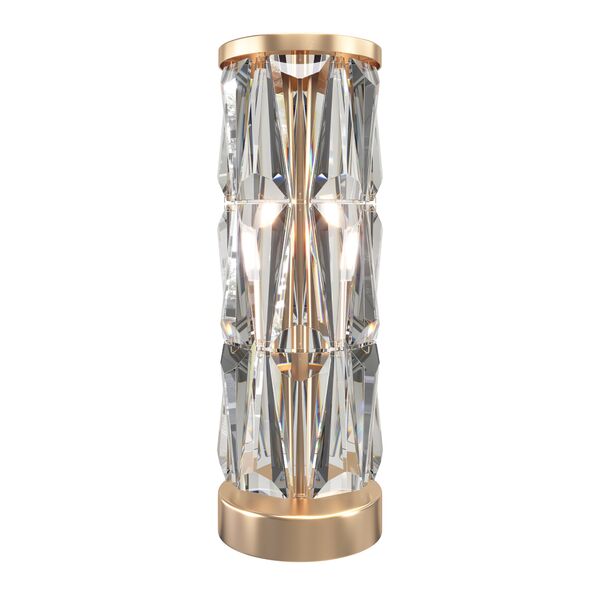 Настольная лампа Maytoni Puntes MOD043TL-02G, арматура золото, плафон хрусталь прозрачный