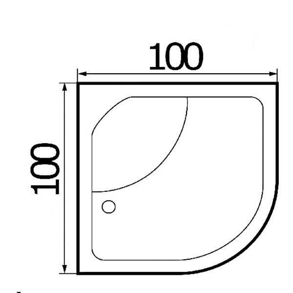 Поддон для душа Wemor 100/44 C 100x100, ABS-пластик, цвет белый - фото 1