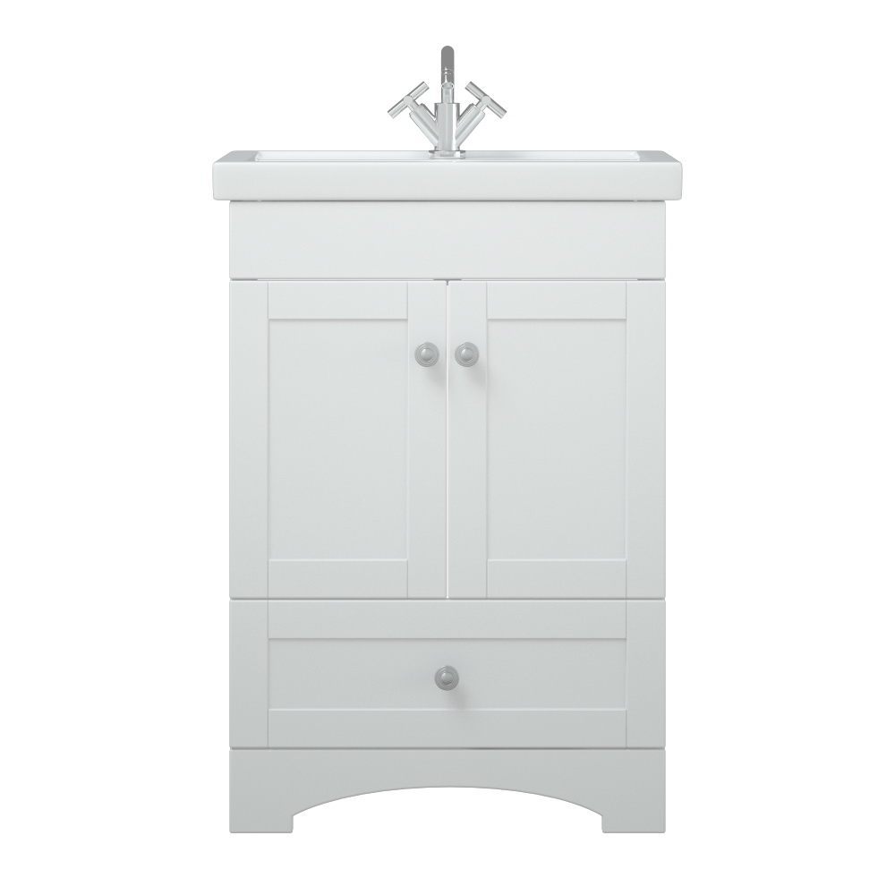 Тумба под раковину Corozo Техас 60, цвет белый - фото 1