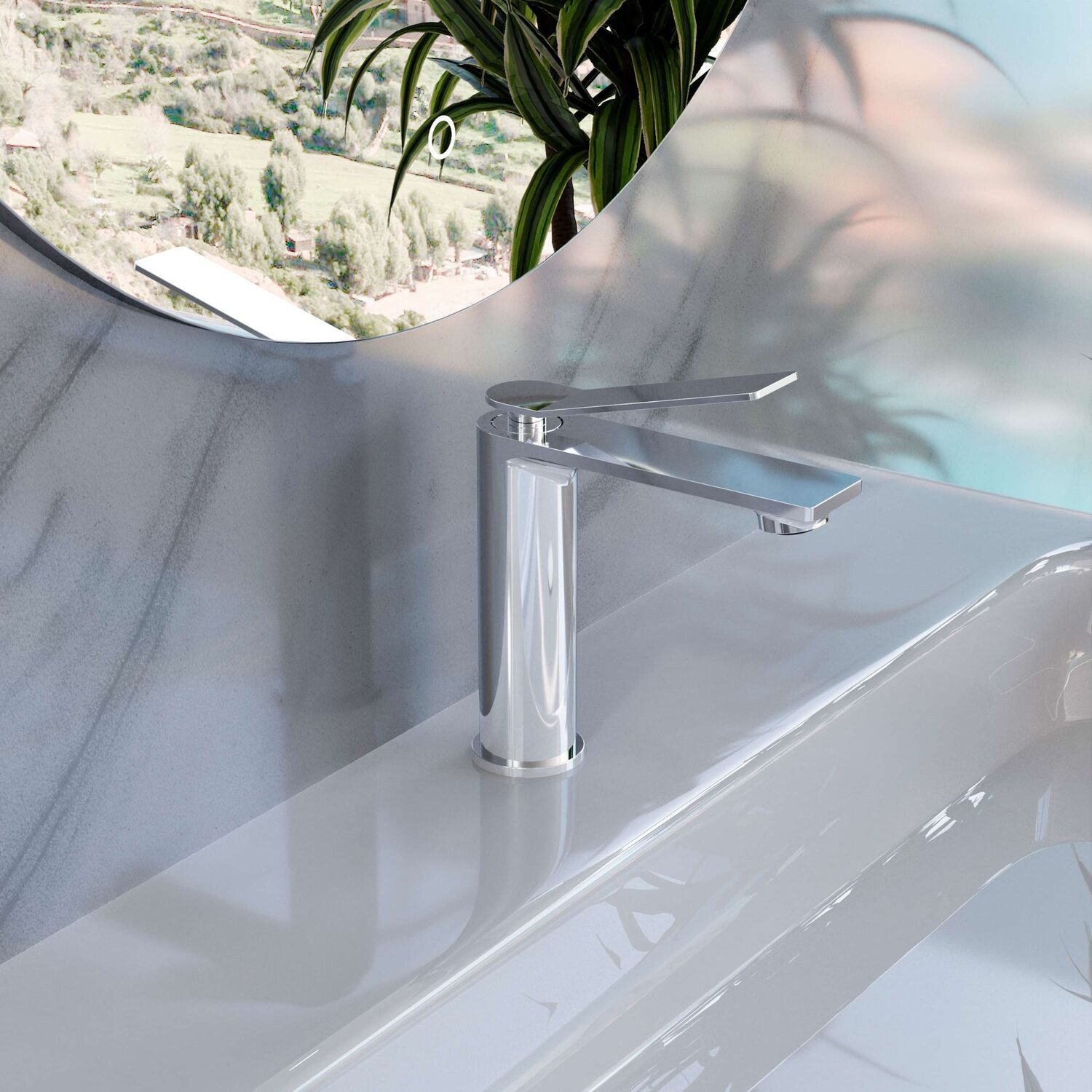 Смеситель Vincea Verse VBF-2VE1CH для раковины, цвет хром - фото 1