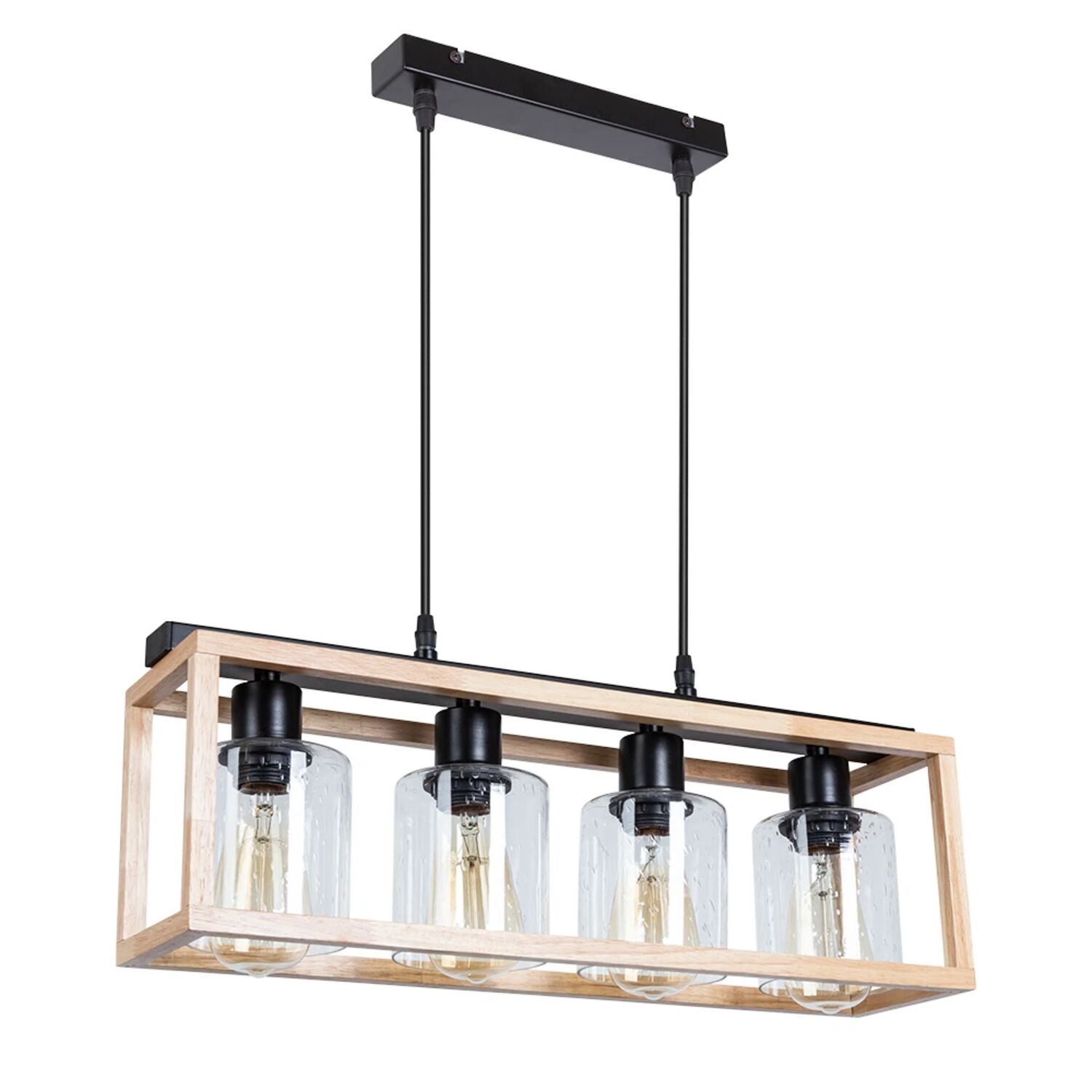 Подвесной светильник Arte Lamp Dublin A7025SP-4BK, арматура черная, плафон стекло прозрачное