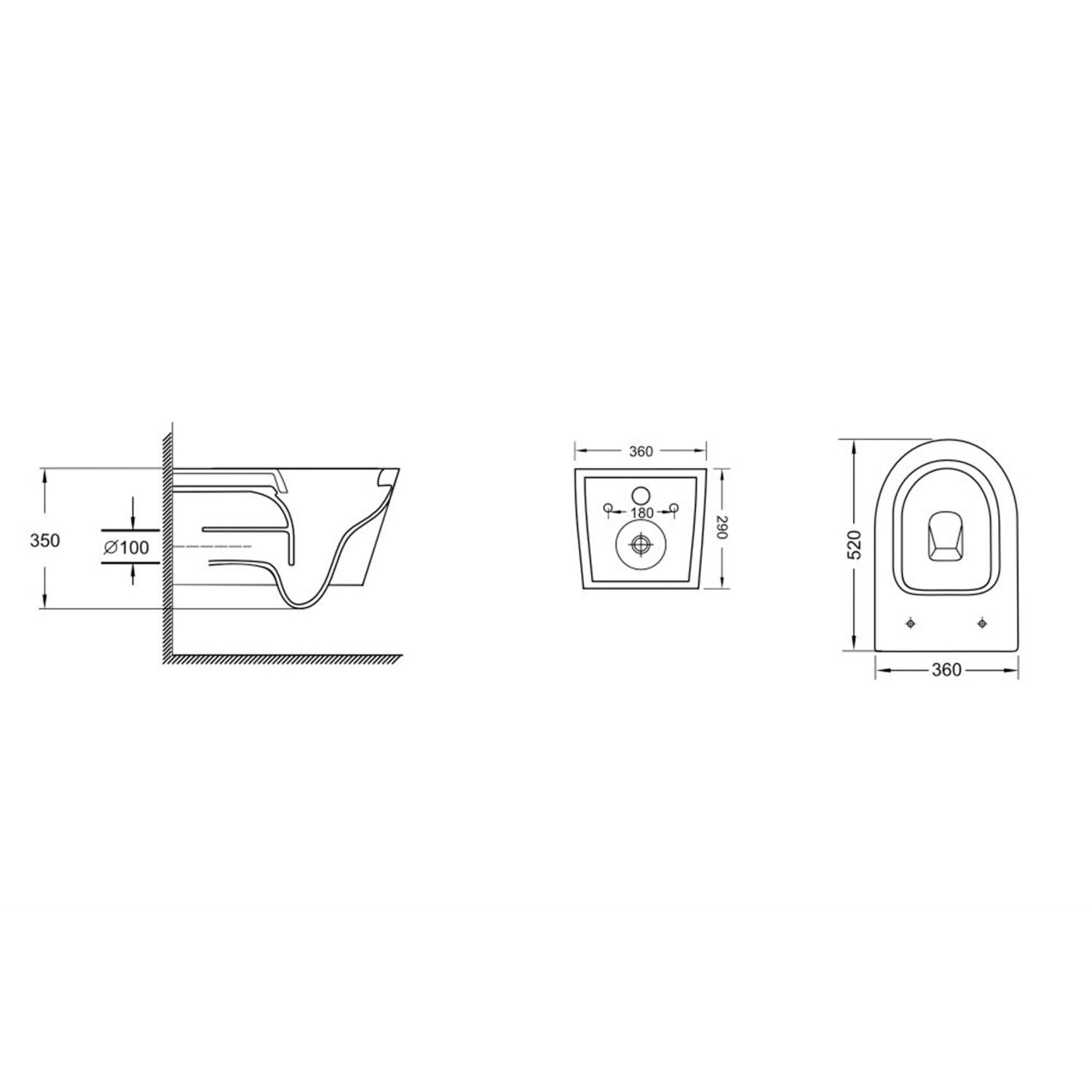 Унитаз Grossman Tornado GR-4499 MSQ подвесной, безободковый, с сиденьем микролифт, цвет белый матовый - фото 1