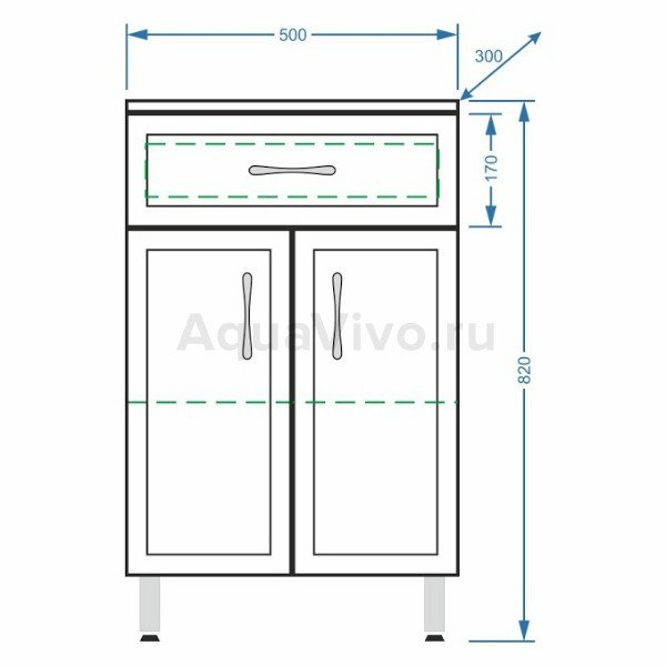 Комод Stella Polar Концепт 50, 1 ящик, цвет белый