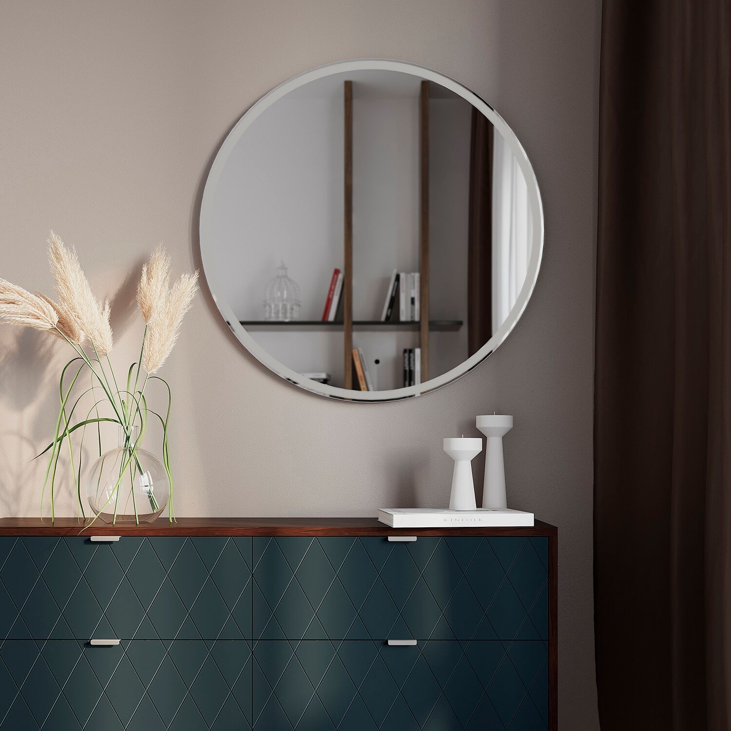 Зеркало Mixline Перла Нео D60 60x60, с подсветкой - фото 1