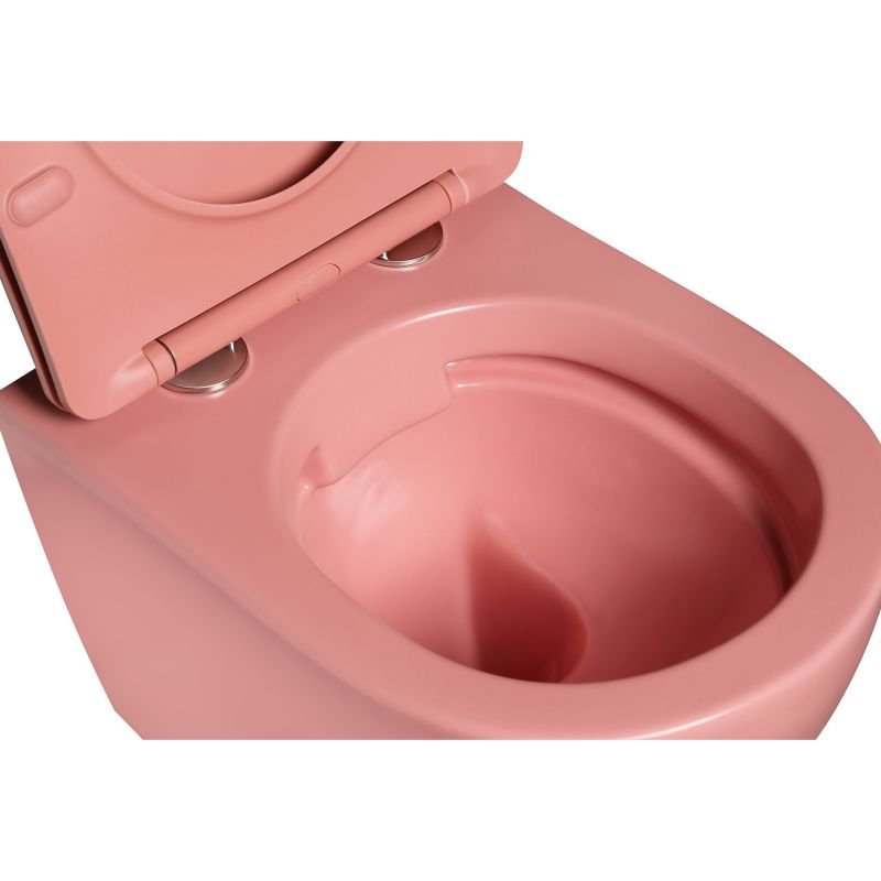 Унитаз Grossman Color GR-4455 PIMS подвесной, безободковый, с сиденьем микролифт, цвет розовый матовый