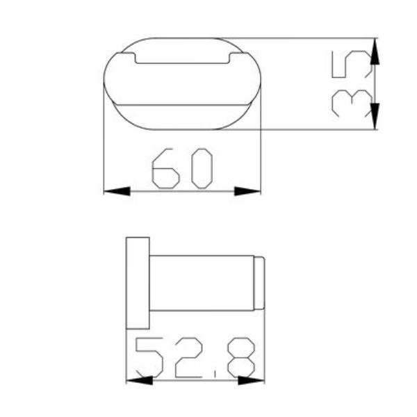 Крючок Rav Slezak Yukon YUA0102CMAT, двойной, цвет черный матовый - фото 1