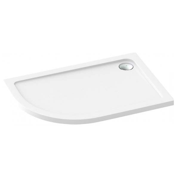 Акриловый поддон для душа Good Door Раунд R 120х80, правый, без ножек и экранов, цвет белый