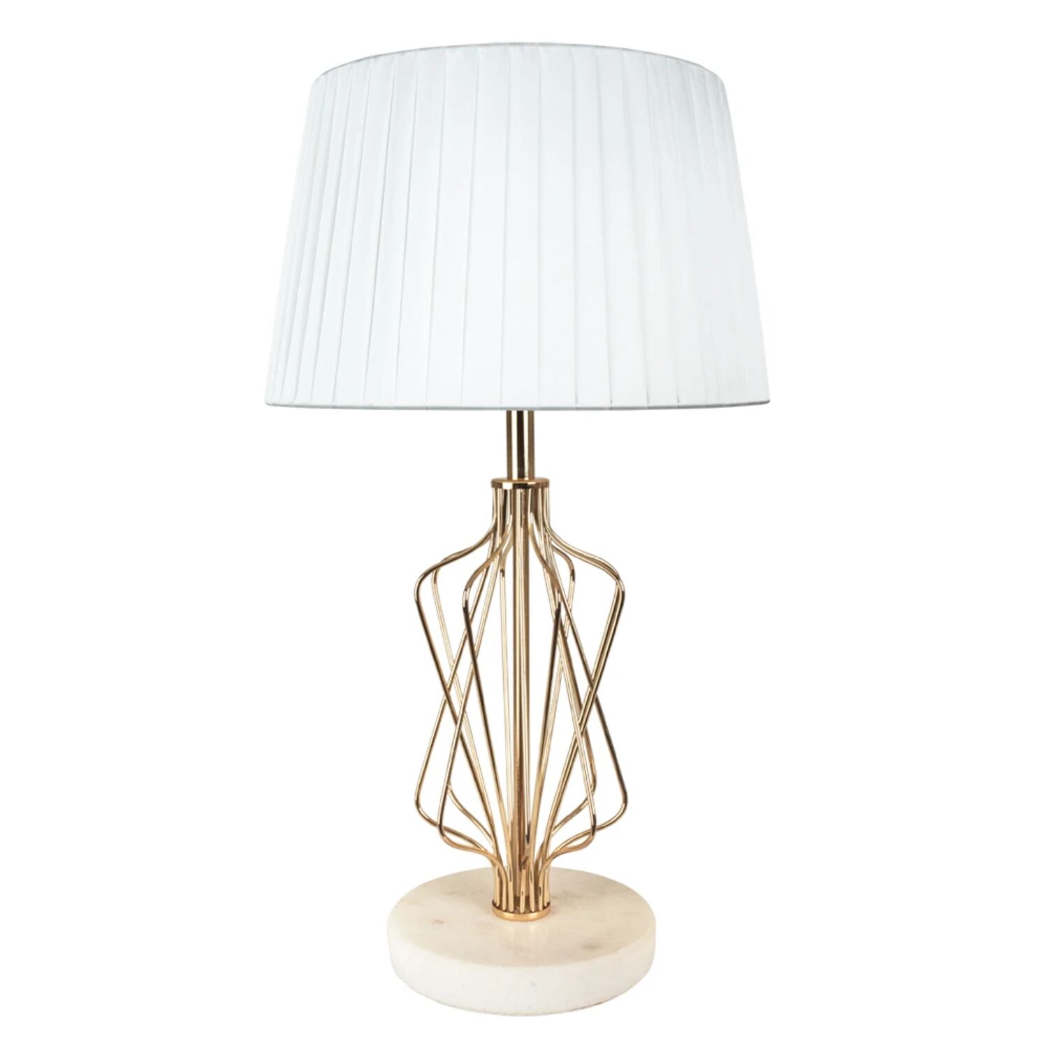 Декоративная настольная лампа Arte Lamp Fire A4035LT-1GO, арматура золото, плафон ткань белая
