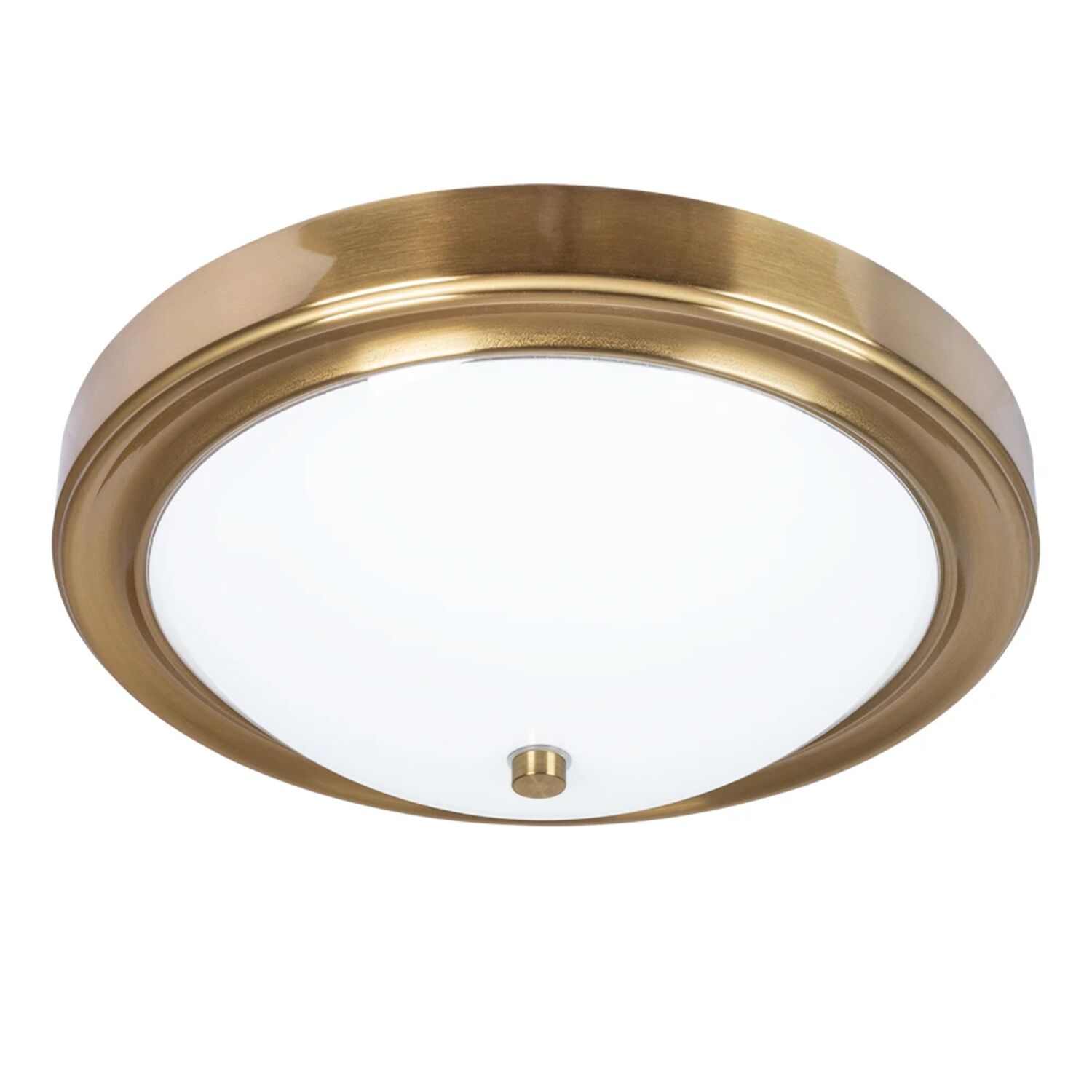 Потолочный светильник Arte Lamp James A4049PL-3PB, арматура полированная медь, плафон стекло белое