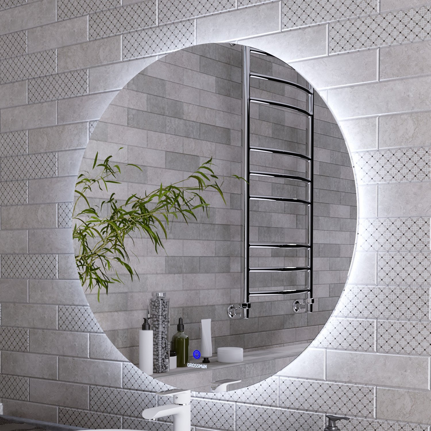 Зеркало Grossman Cosmo Promo 70x70, с подсветкой и диммером