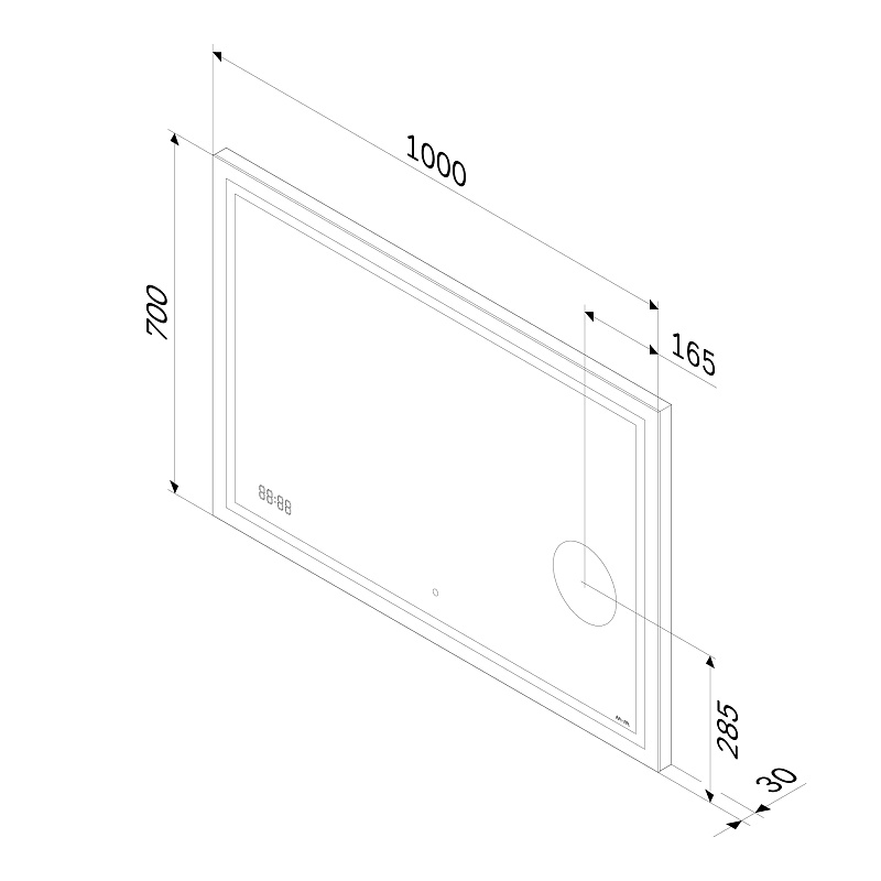 Мебель для ванной AM.PM X-Joy 100 подвесная, цвет черный матовый/дерево