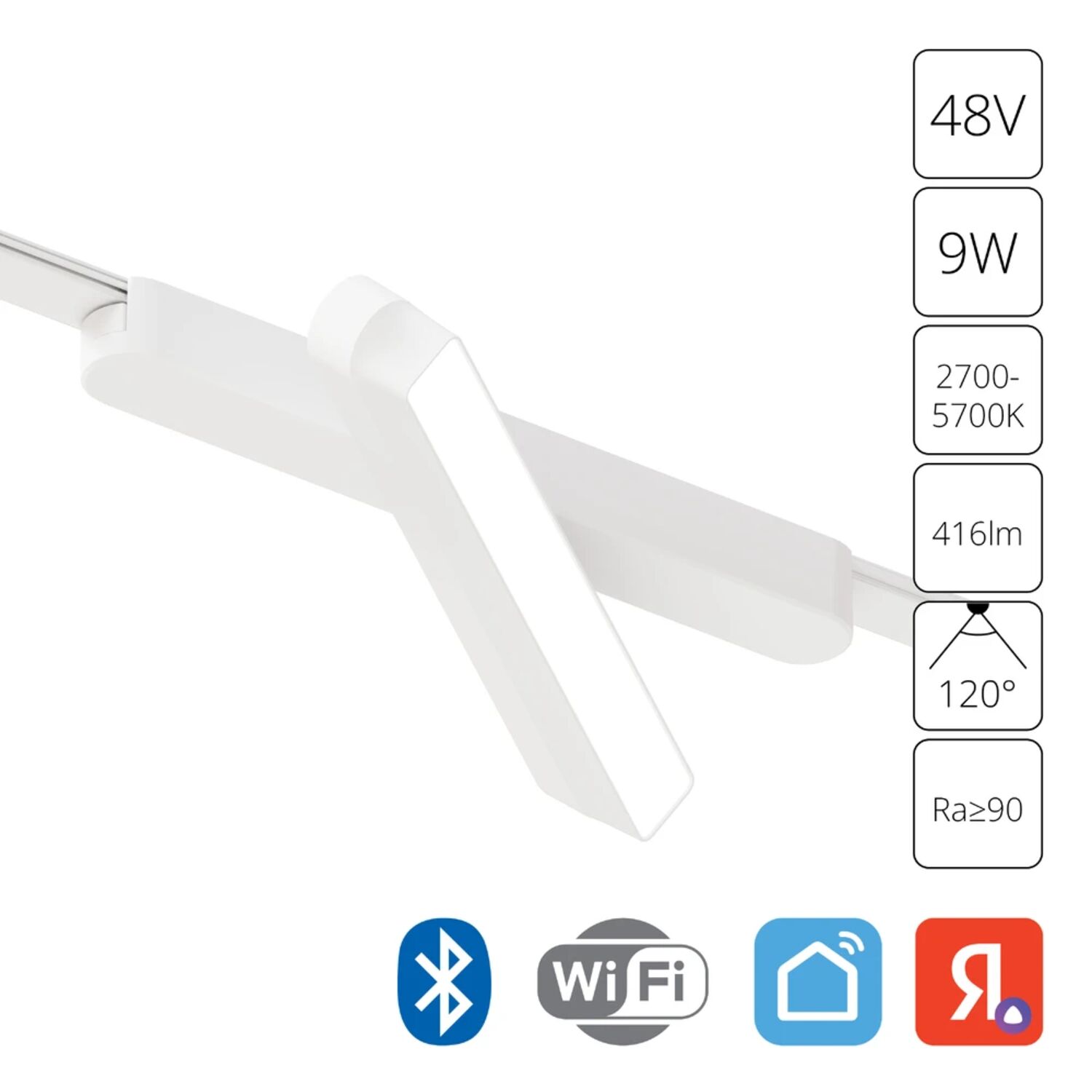 Магнитный трековый светильник Arte Lamp Rapid A2960PL-1WH, арматура белая   