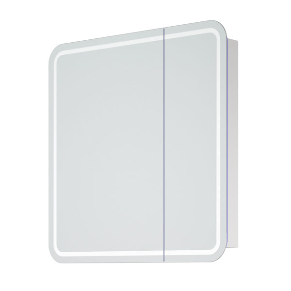 Шкаф-зеркало Corozo Алабама 80/С, с подсветкой, цвет белый