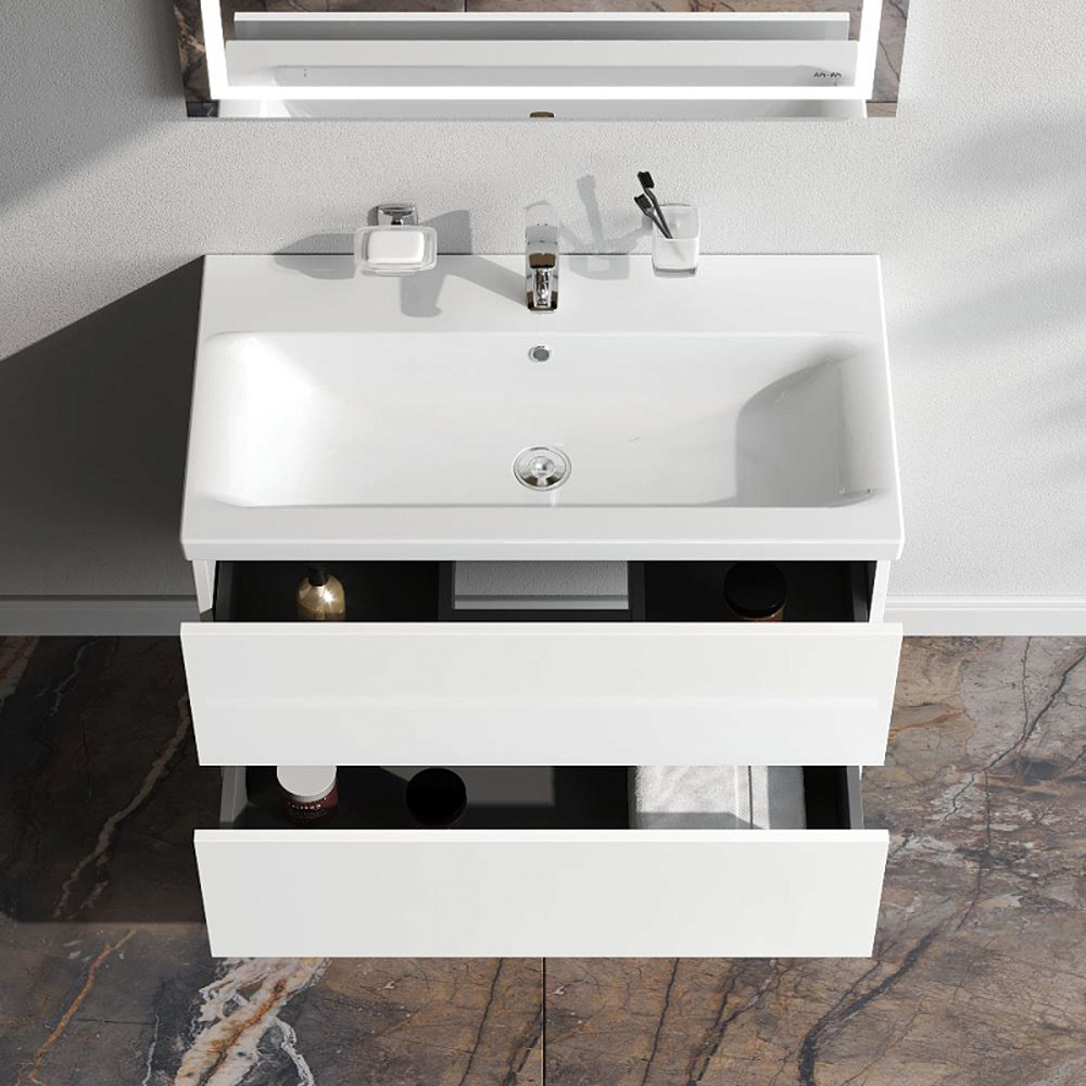 Мебель для ванной AM.PM Gem 80 подвесная, цвет белый глянец - фото 1