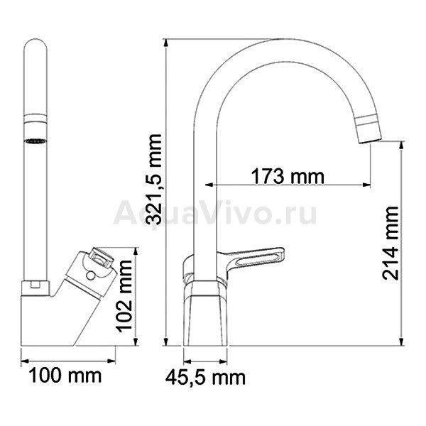 Смеситель WasserKRAFT Ruhr 24407 для кухни, цвет хром