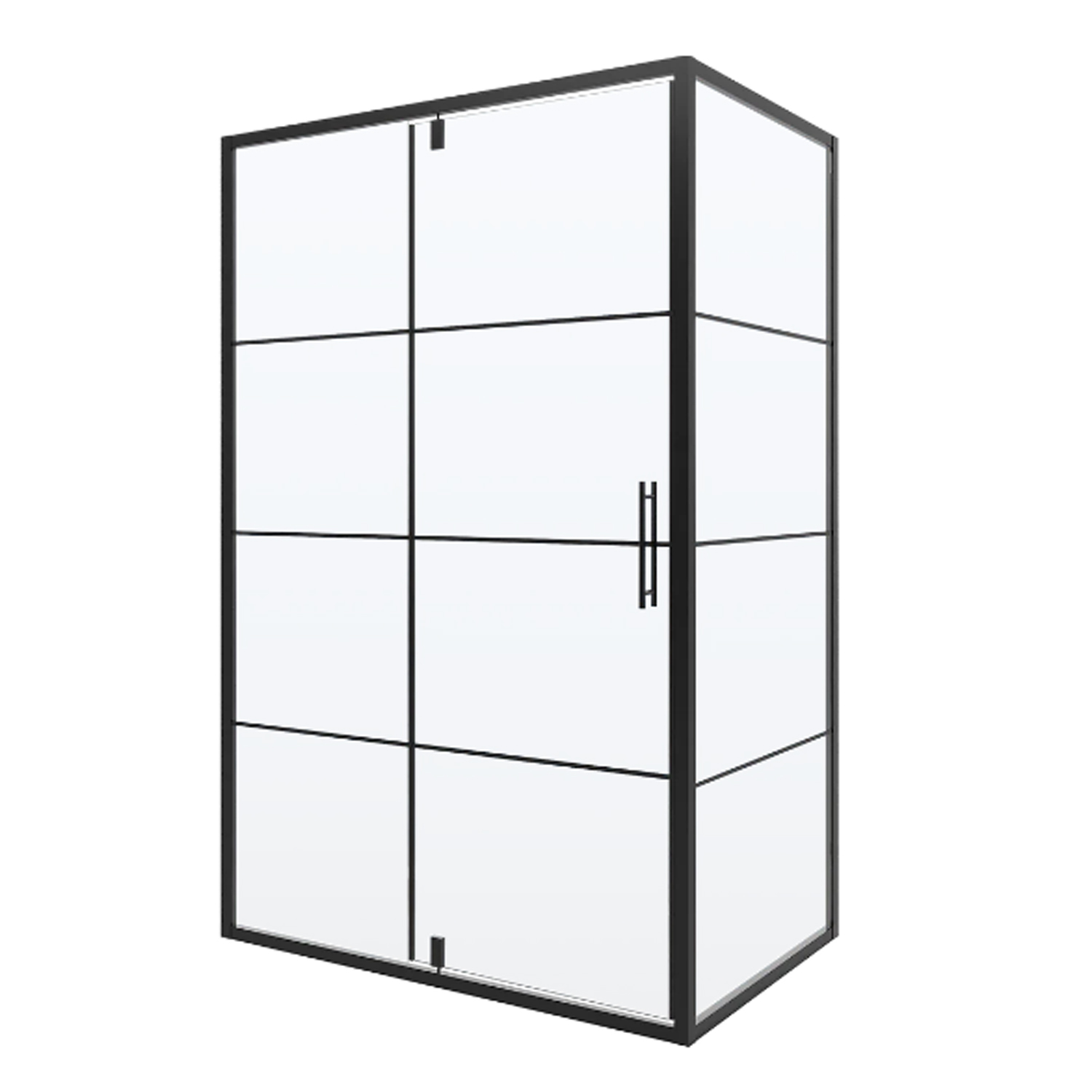 Душевой уголок Niagara Nova NG-0220-08 Black 120х80, стекло прозрачное с рисунком, профиль черный