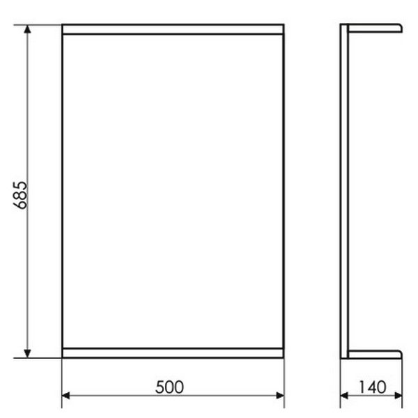 Зеркало Comforty К 50x70, цвет белый глянец - фото 1